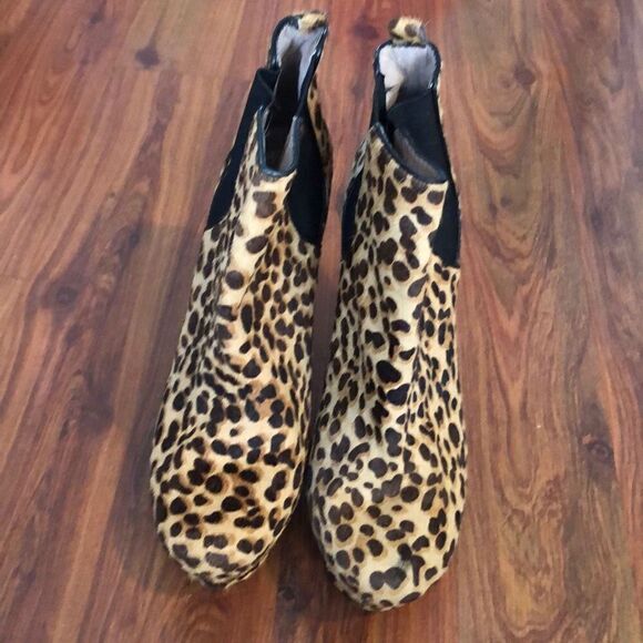 Vince Camuto Leopard platform booties, high heel size 9 fur - Picture 2 of 6